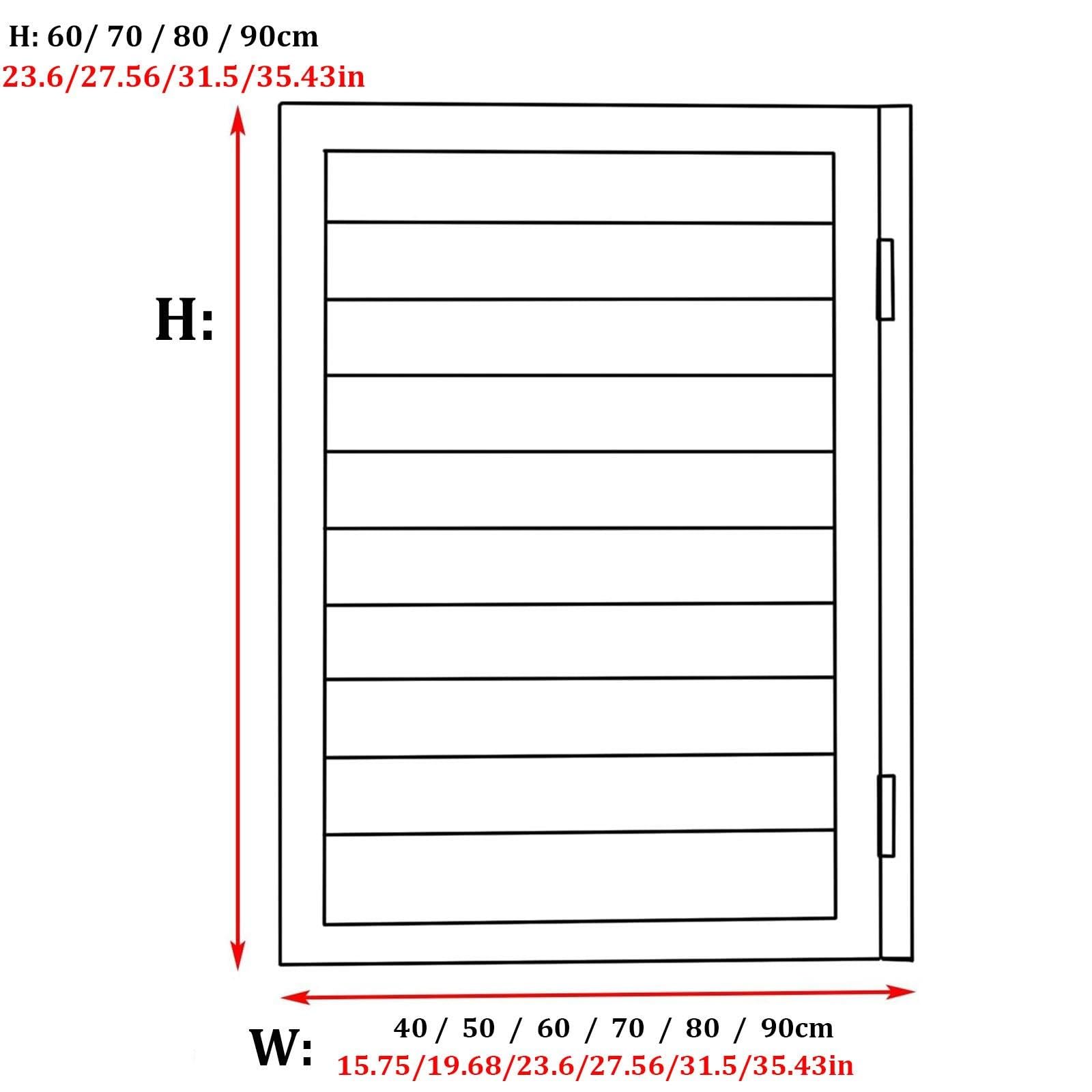 Porte battante en bois massif pour café/cuisine Porte intérieure battante | Avec 2 charnières à ressort, idéale pour couloir, cuisine, bar, pub ou entrée(W80xH90CM)
