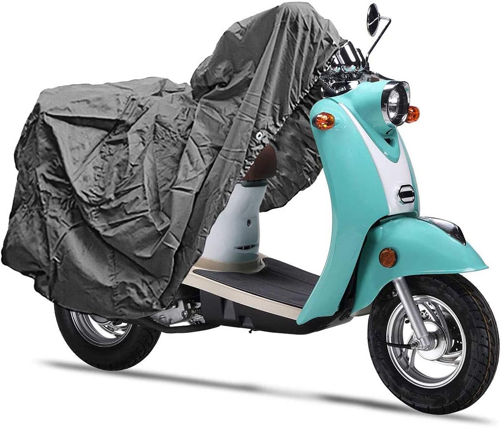 Superior 4 Layer Material Weatherproof Scooter Moped Motorcycle Cover : Fits Up To Length 80" - All Scooter + Mopeds - Compatible with Yamaha Honda Suzuki Kawasaki Ducati BMW Aprilia Triumph