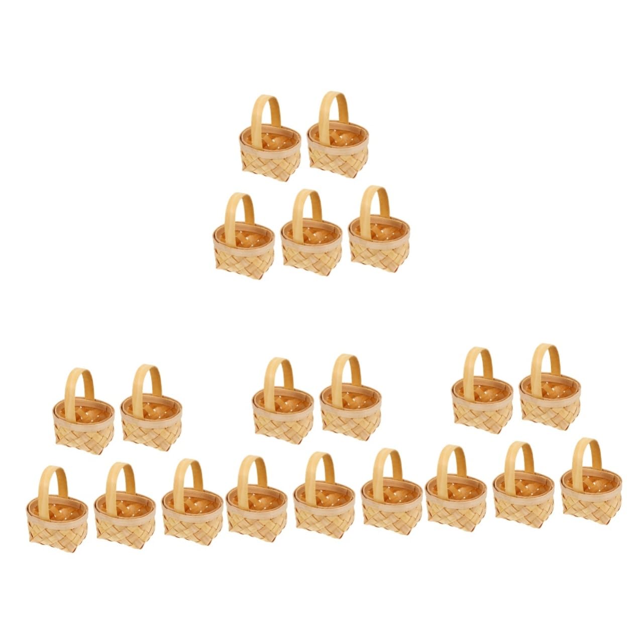 20stücke Miniatur Handgewebte Korb-süßigkeiten Verpackungsboxen Für Hochzeiten Partys Und Gastgeschenke Rustikaler Look Für Festlichkeiten Geeignet Für Tischdekoration Und