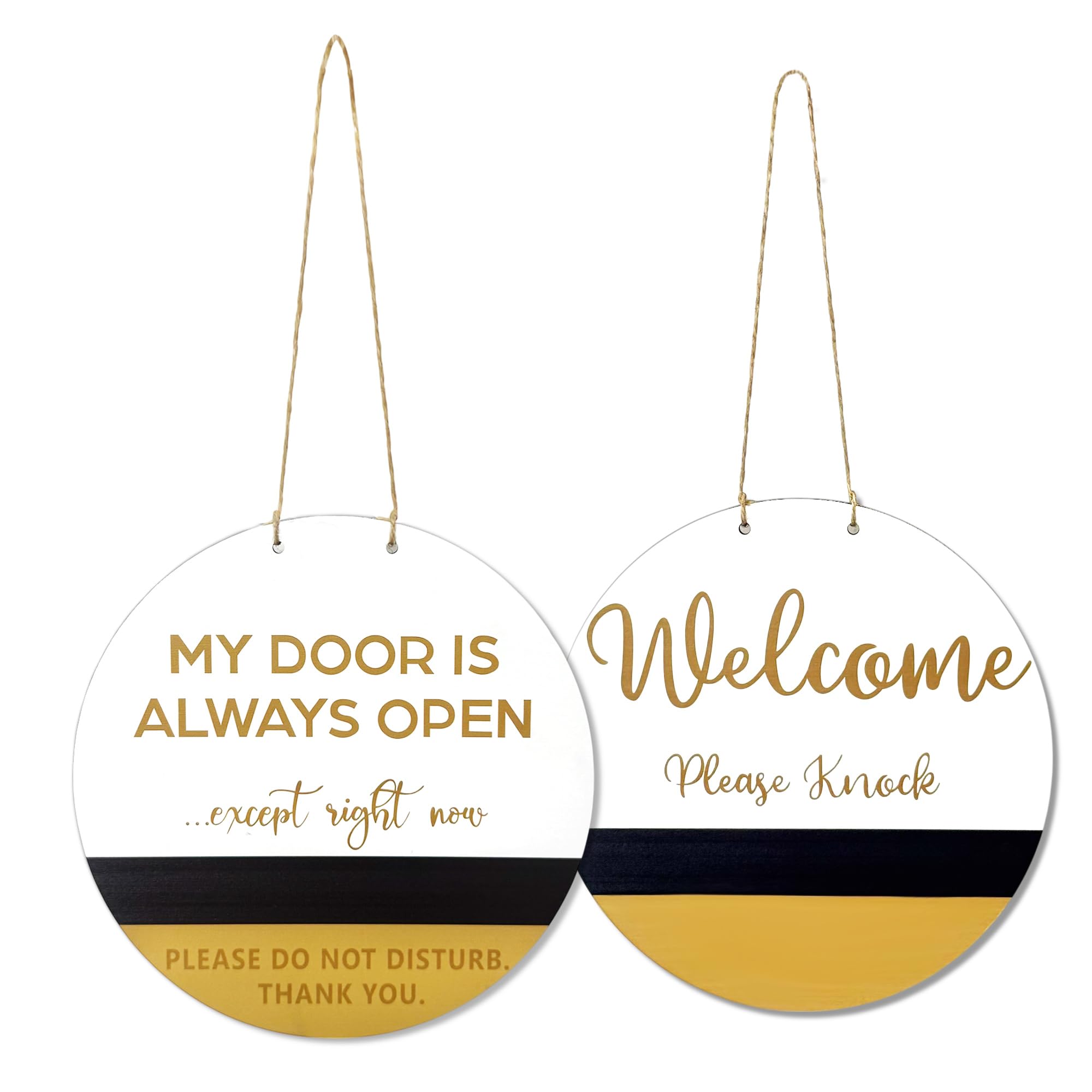 Do Not Disturb Door Hanger Sign For Office Decor Door Printed Double Sided Welcome Please Knock Wood Meeting Room Hotels Clinics Sign