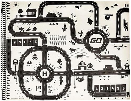 Miniatura 1 de Alfombra de juego para niños, tráfico, rutas de carretera, escena de la ciudad, mapa, modelo, coche, juguete, almohadilla de juego, juegos para