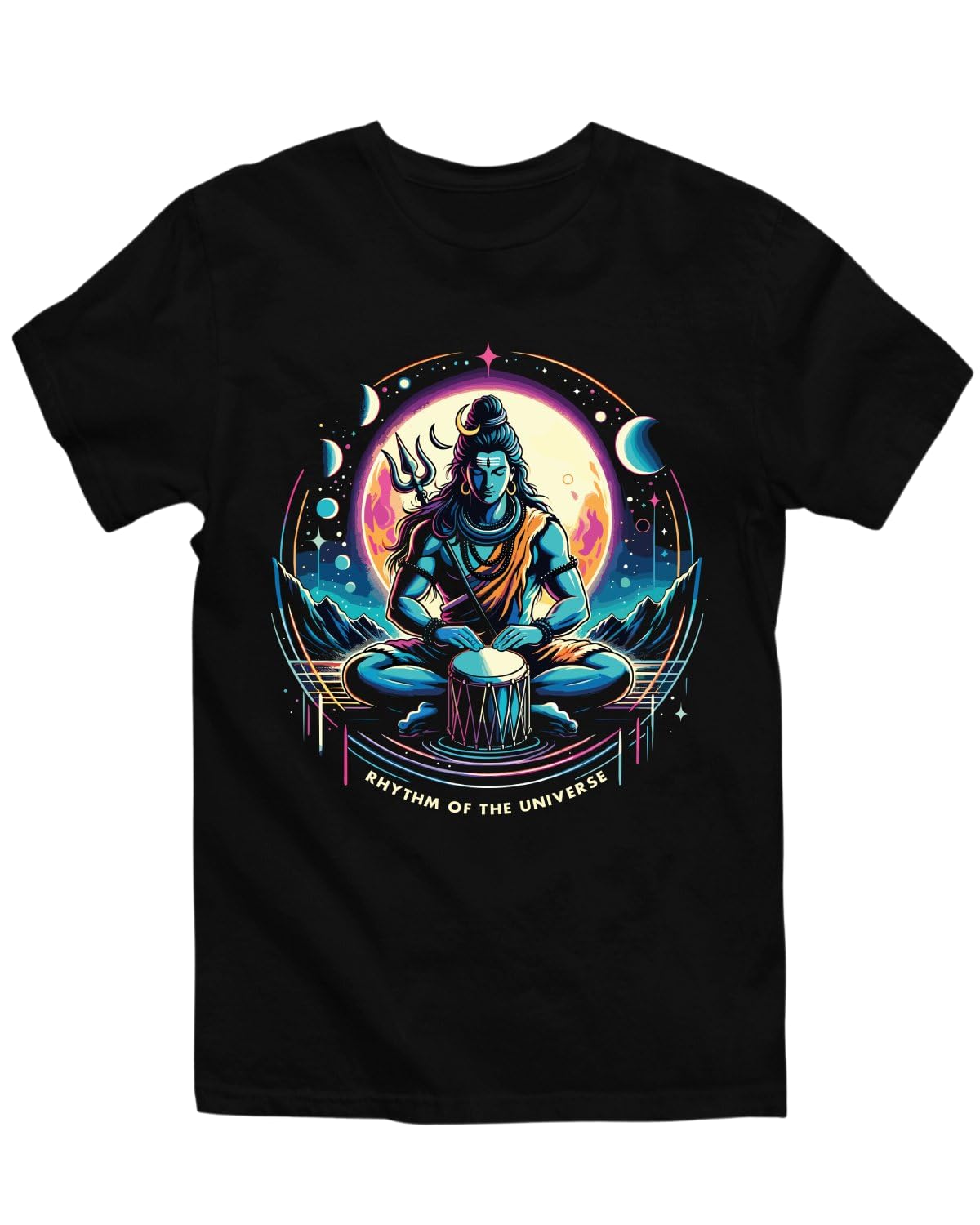 His'en'HerShiva Printed Tshirt for Men (Design: Shiva's Rhythm)