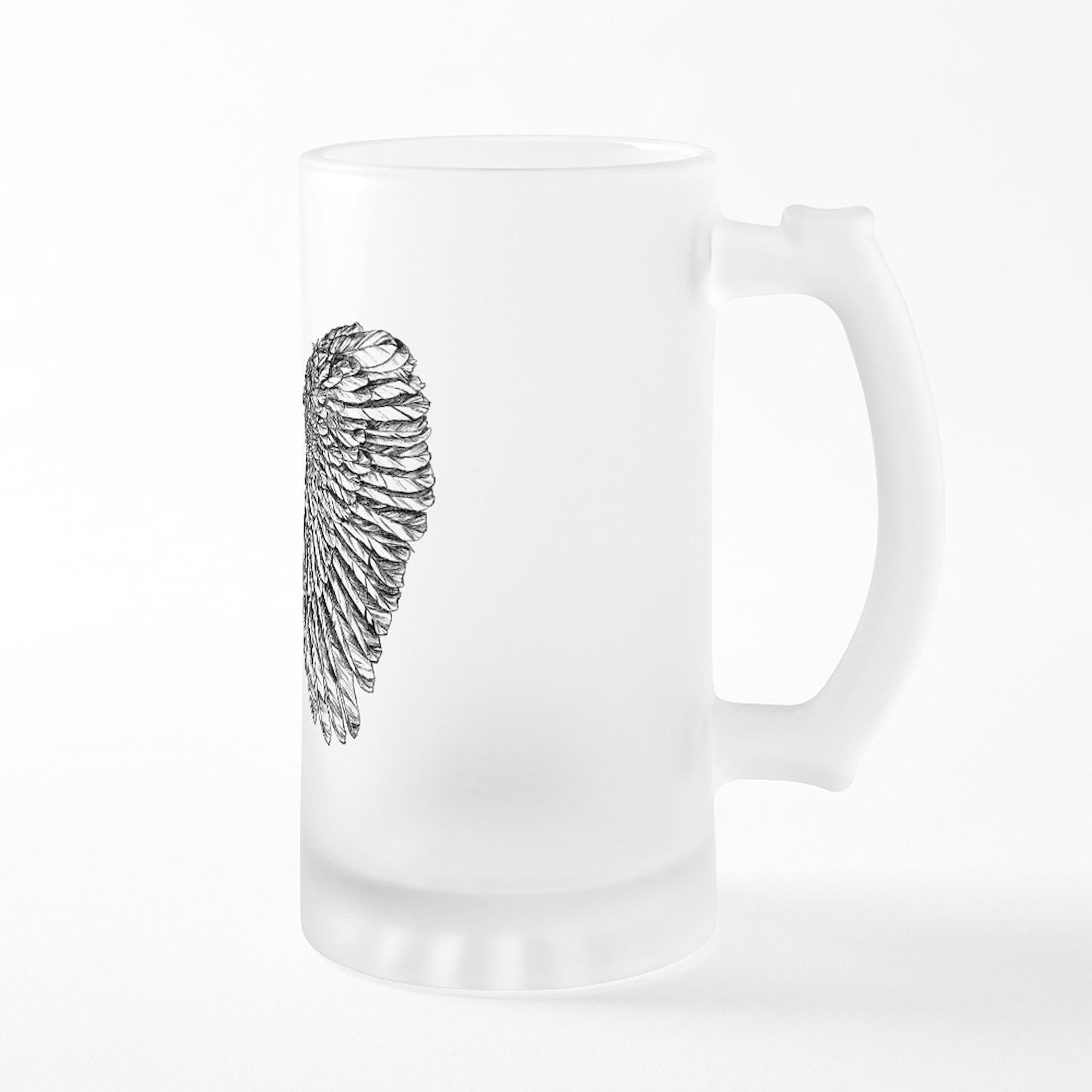 CafePress Angel Wings Frosted Stein 16 oz Frosted Glass Beer Mug