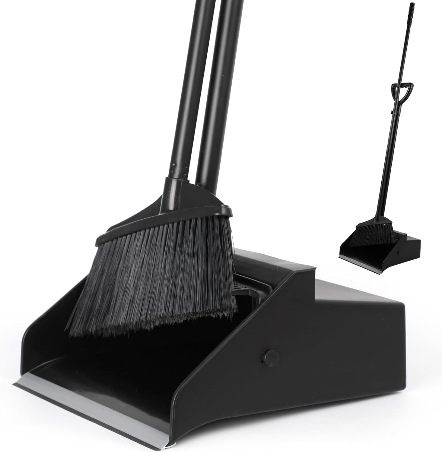 SB Broom with Dustpan Combo Set for Office, Indoor&Outdoor Sweeping,Broom and Dustpan Set,Large Size and Stiff Broom Dust pan with Long Handle,Stand Up Broom and Dustpan,Rectangular, Angular SB Broom with Dustpan Combo Set for Office, Indoor&Outdoor Sweeping,Broom and Dustpan Set,Large Size and Stiff Broom Dust pan with Long Handle,Stand Up Broom and Dustpan,Rectangular, Angular