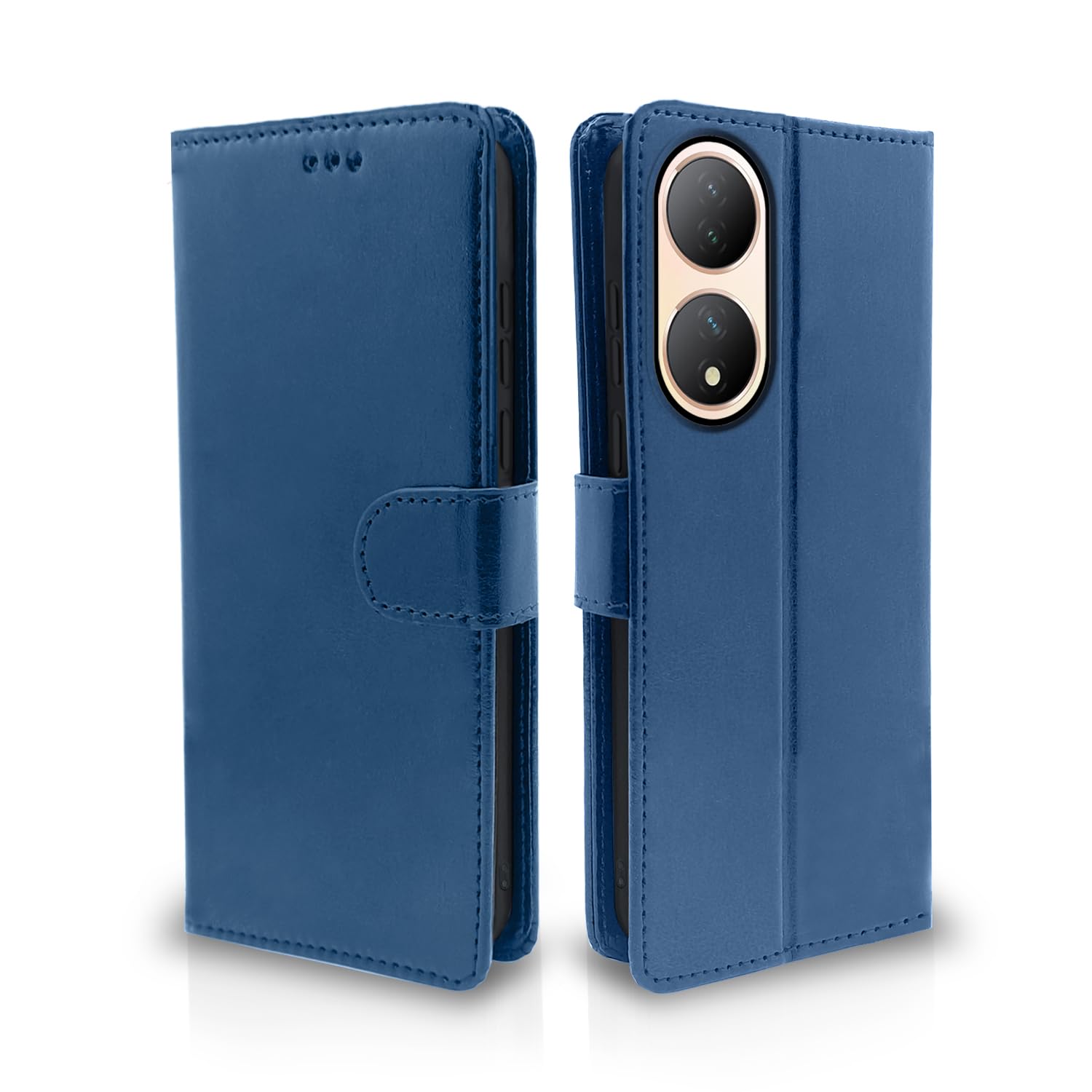 Pikkme Vivo Y100 5G Flip Cover Leather Finish | Inside TPU with Card Pockets | Wallet Stand and Shock Proof | Complete Protection Flip Case (Blue) (B0CGJ35W8R) Amazon Price History, Amazon Price Tracker