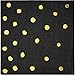 Black & Gold Foil Stamp Beverage Napkins (16 ct)
