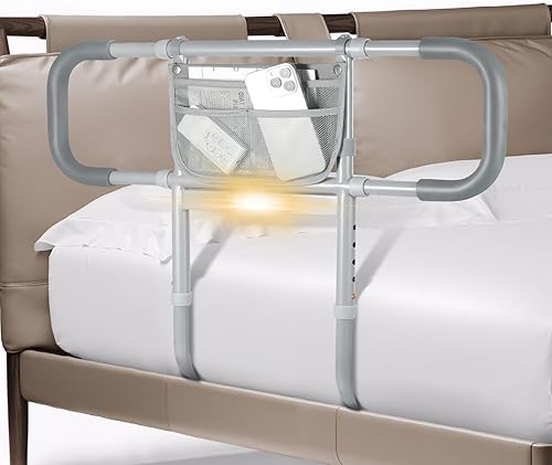Rieles de cama para adultos mayores, riel de asistencia de cama extendida para personas mayores con luz con sensor de movimiento, rieles de disponible en Yaxa Costa Rica