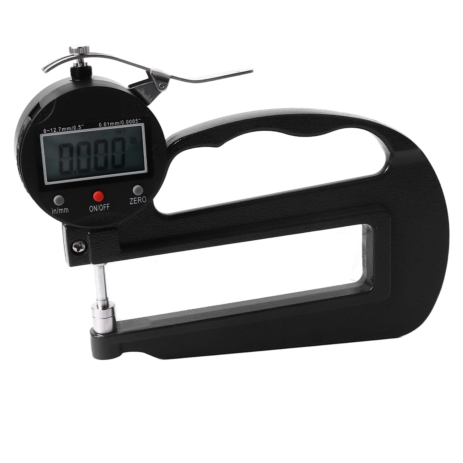 Medidor de Espesor Digital y Micrómetro Electrónico, 0-12,7 mm, Precisión 0,01 mm, Pantalla LCD