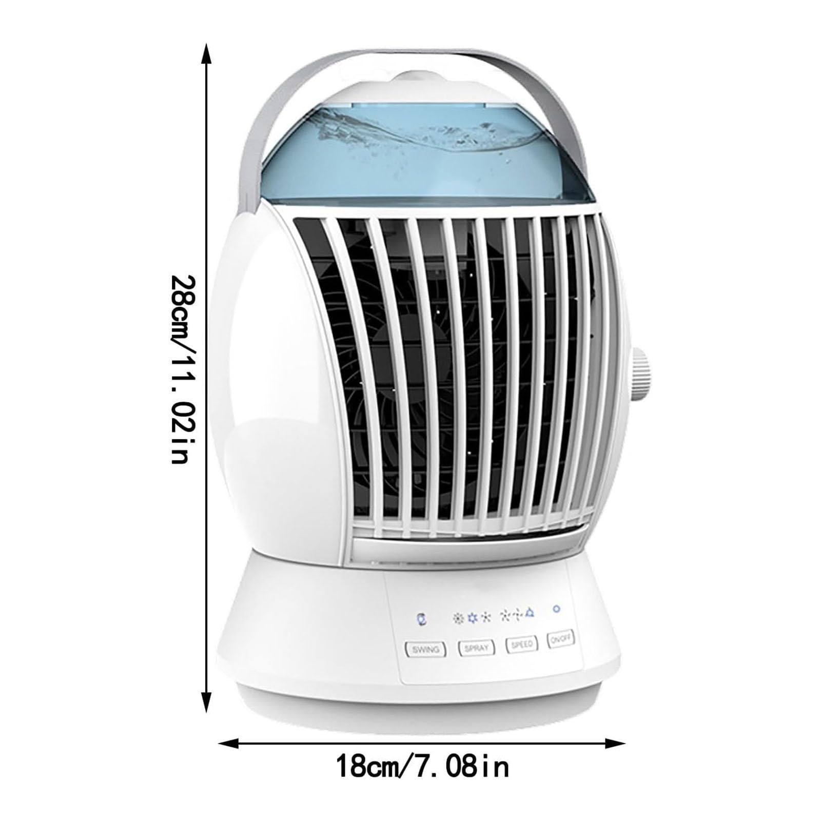 Piccola Aria Condizionata Ventola di Raffreddamento Oscillante 3 Velocità di Raffreddamento Per Camera Da Letto Camera Da Letto Esterno Ufficio Scrivania