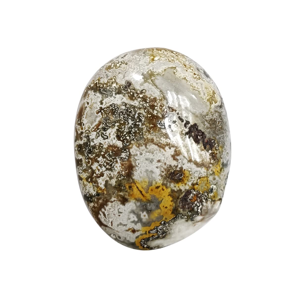 Shubhanjali Natural Polished Crazy Lace Agate Palm Stones Crystal, Oval Shape Gemstone For Relaxation, Meditation, Protection, and Reiki Healing, Anxiety Stress Relief Cabochon Stone (1 Piece) (B0BMXM8DW3) Amazon Price History, Amazon Price Tracker