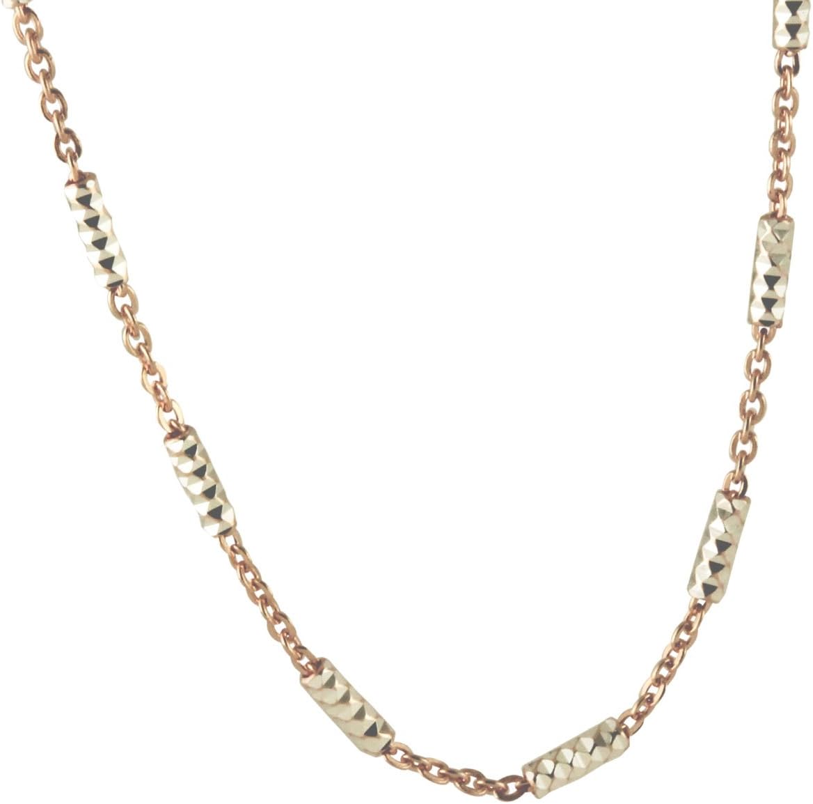 apop nyc 925 Sterling Silver & Rose Goldtone Chain Necklace 18" - Two Tone