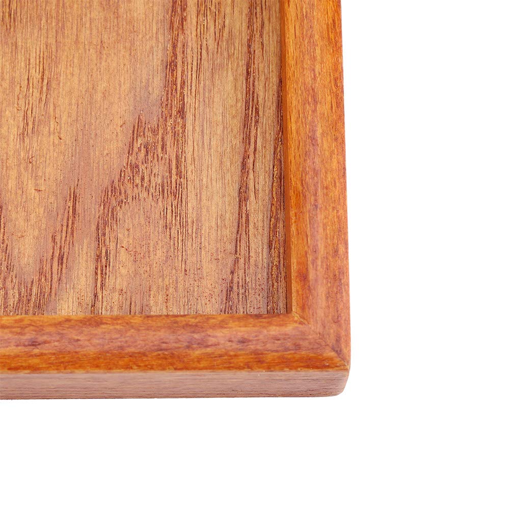 Bandeja cuadrada de nogal – Elegante plato de madera de 18 x 18 cm para té, sushi, café y aperitivos, diseño versátil con bordes elevados para una mayor funcionalidad
