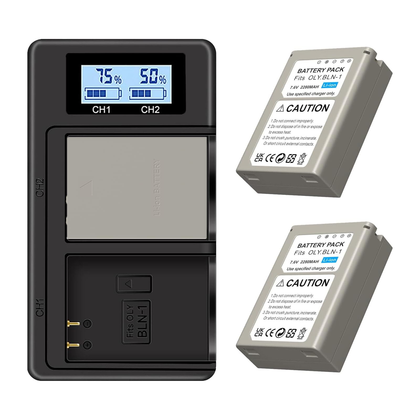2x Olympus OM-D E-M1 Accu Batterij Oplader 1140mAh van CELLONIC 2x Olympus OM-D E-M1 Accu Batterij Oplader 1140mAh van CELLONIC