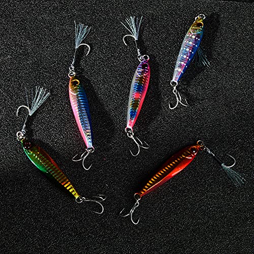 [青嵐ルアー] メタルジグ シーバス ルアー 青物 ヒラメ 30g 40g 60g 5色セット耐久性塗装 後方重心 飛距離 ルアー マゴチ タチウオ 5枚目