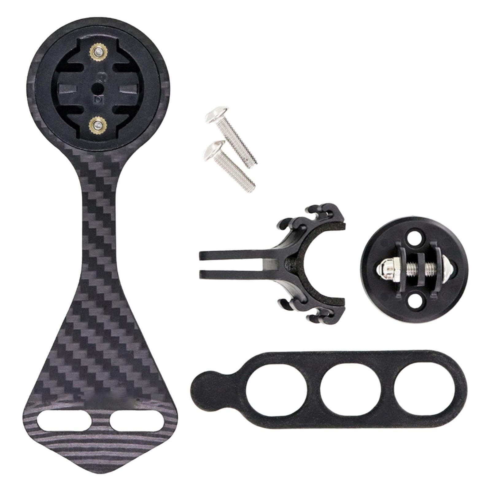 2 set di supporto anteriore per bici GPS Computer Ciclismo MTB Stem Holder Camera Staffa In Fibra di Carbonio Lunghezza 120mm