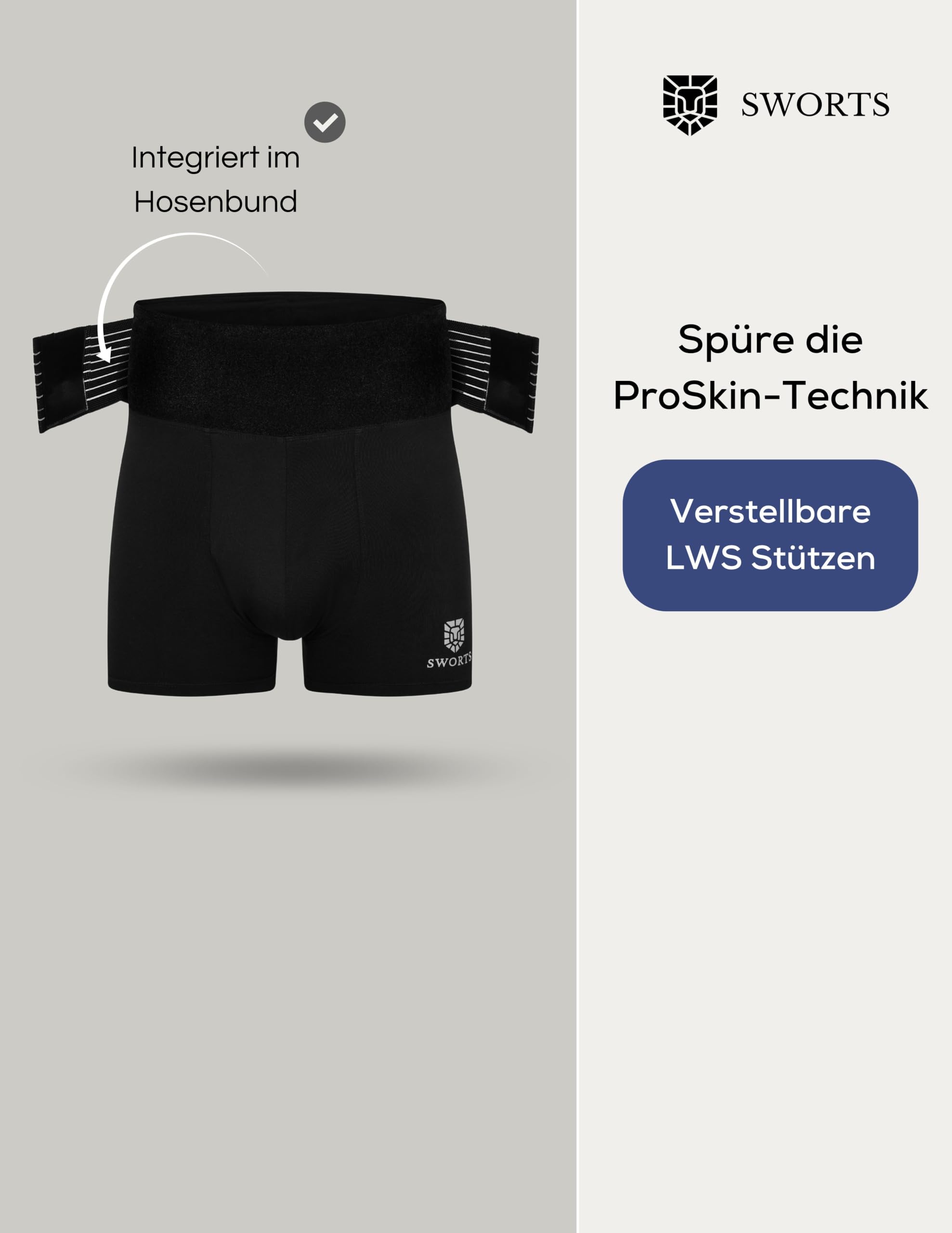 Ropa interior con faja lumbar para hombre, corrector recto, fibra de carbón de bambú, para deportes y uso diario