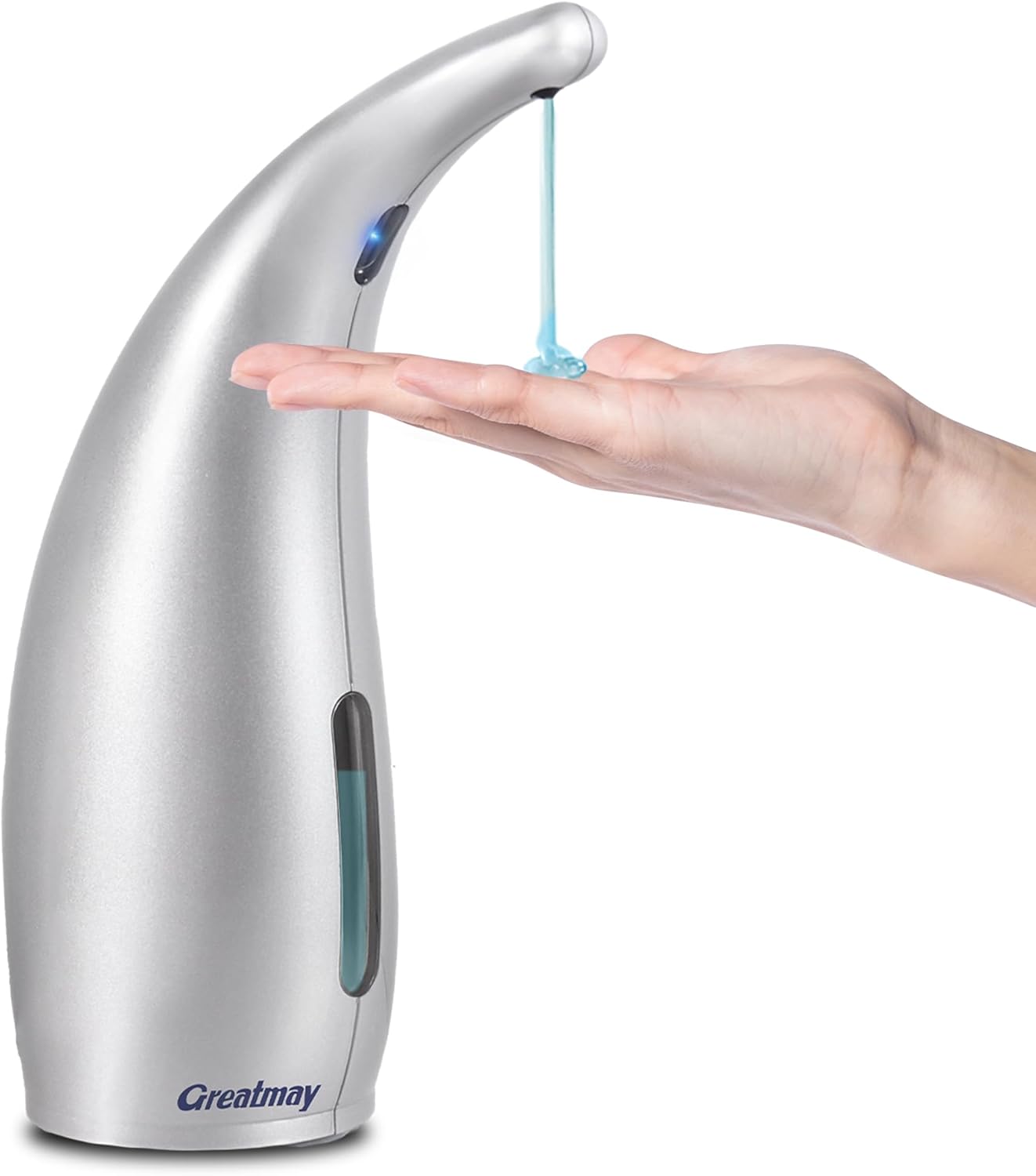 Adjustable Automatic Soap Dispenser Touchless, 4 Adjustable Levels Touchless Sensor Liquid Soap Pump,300ml Rechargeable Magnetic Charging Hand Soap Dispenser for Kitchen,Bathroom