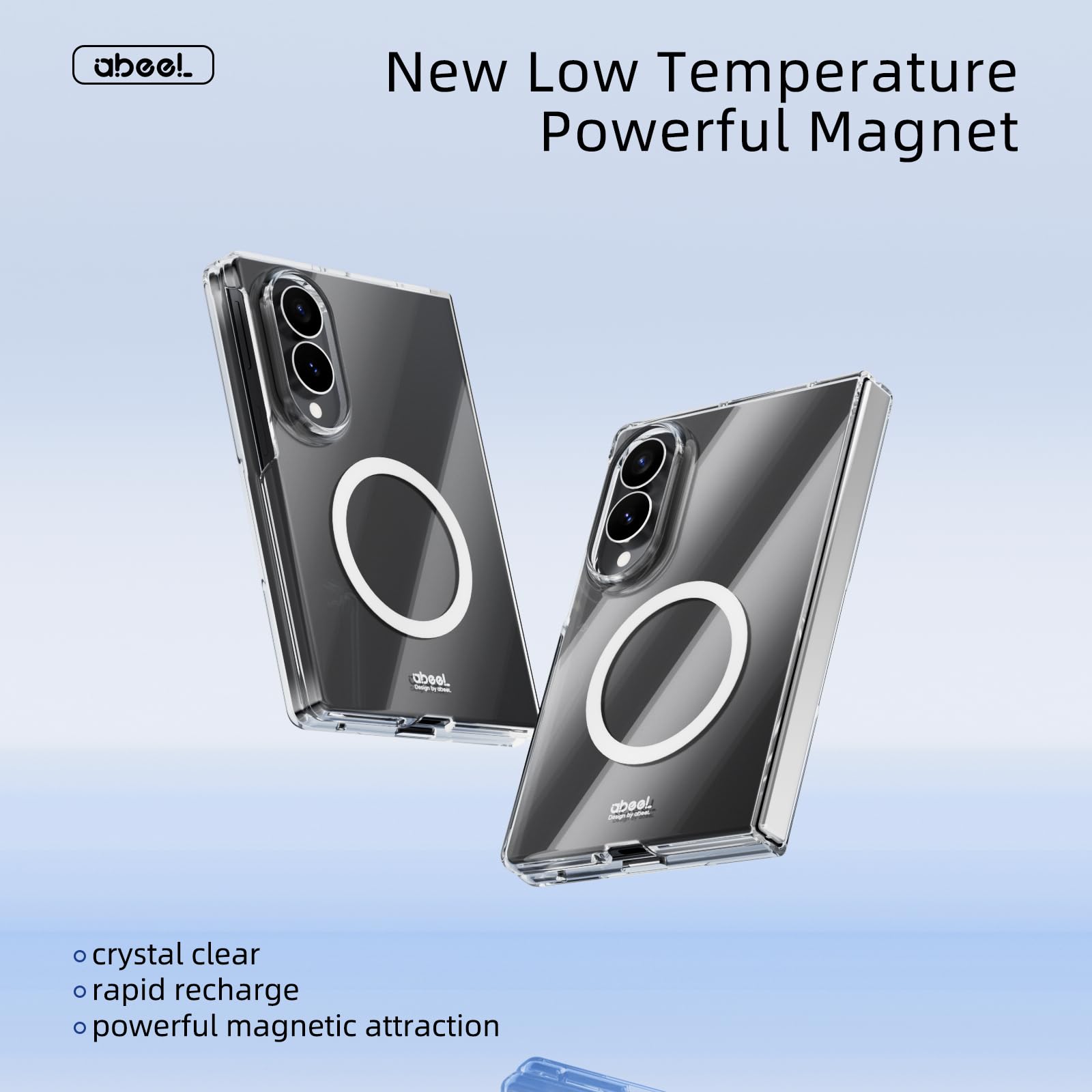 Custodia magnetica trasparente per Samsung Galaxy Z Fold 8, compatibile con fotocamera Magsafe e protezione dello schermo, anti-ingiallimento, antigraffio, antiurto, sottile, trasparente