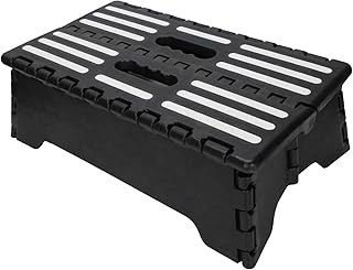 Fockety Sgabello con Gradino Pieghevole, Sgabello con Gradino per Anziani in plastica Antiscivolo duable, Leggero Comodo per disabili con Handicap