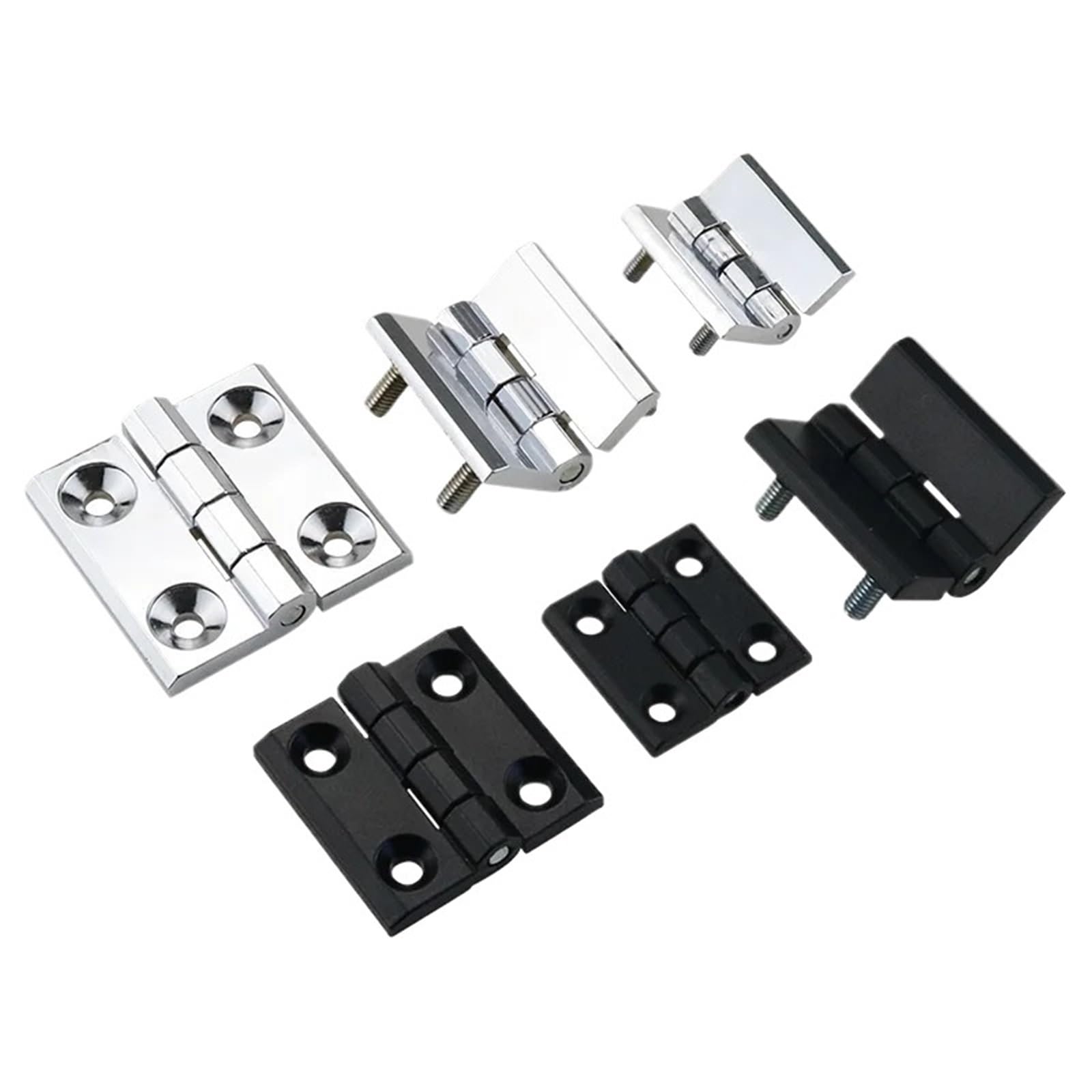 Industrial Equipment Cabinet Hinges Zinc Alloy Square Door Hinges with Countersunk Screws 1Pcs(50x50 Black)