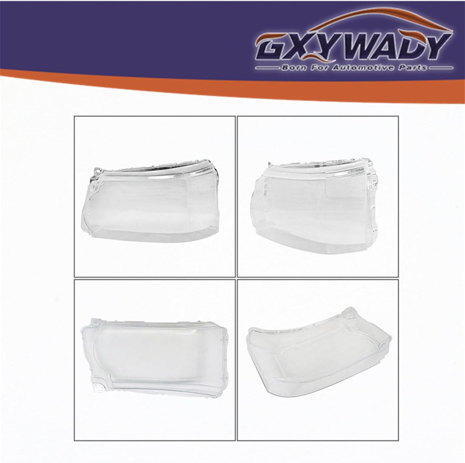 GXYWADY Headlights Pair of Lens Cover Lampshade Replacement for Land Rover Range Rover Sport 2010-2013 Left and Right Side (Passenger and Driver Side)