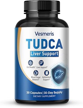 TUDCA Supplement, 250mg High Purity Tauroursodeoxycholic Acid - Clean Powerful TUDCA Liver Support for Liver Health, Bile Flow, Gallbladder Support, and Digestive Health, Vegan, 30 Capsules