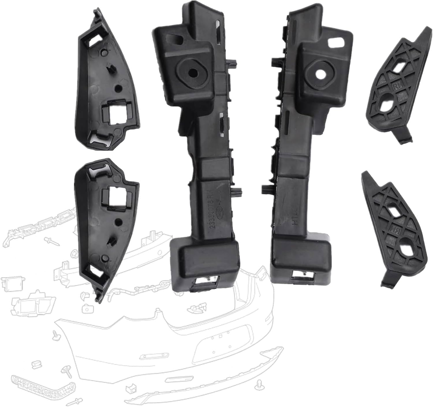 SecosAutoparts 6 Pcs Front Bumper Brackets 20809859 Fit for Chevy Malibu 2016 2017 2018 Replace 20809860 Driver & Passenger Side Retainer Bumper Brackets Support