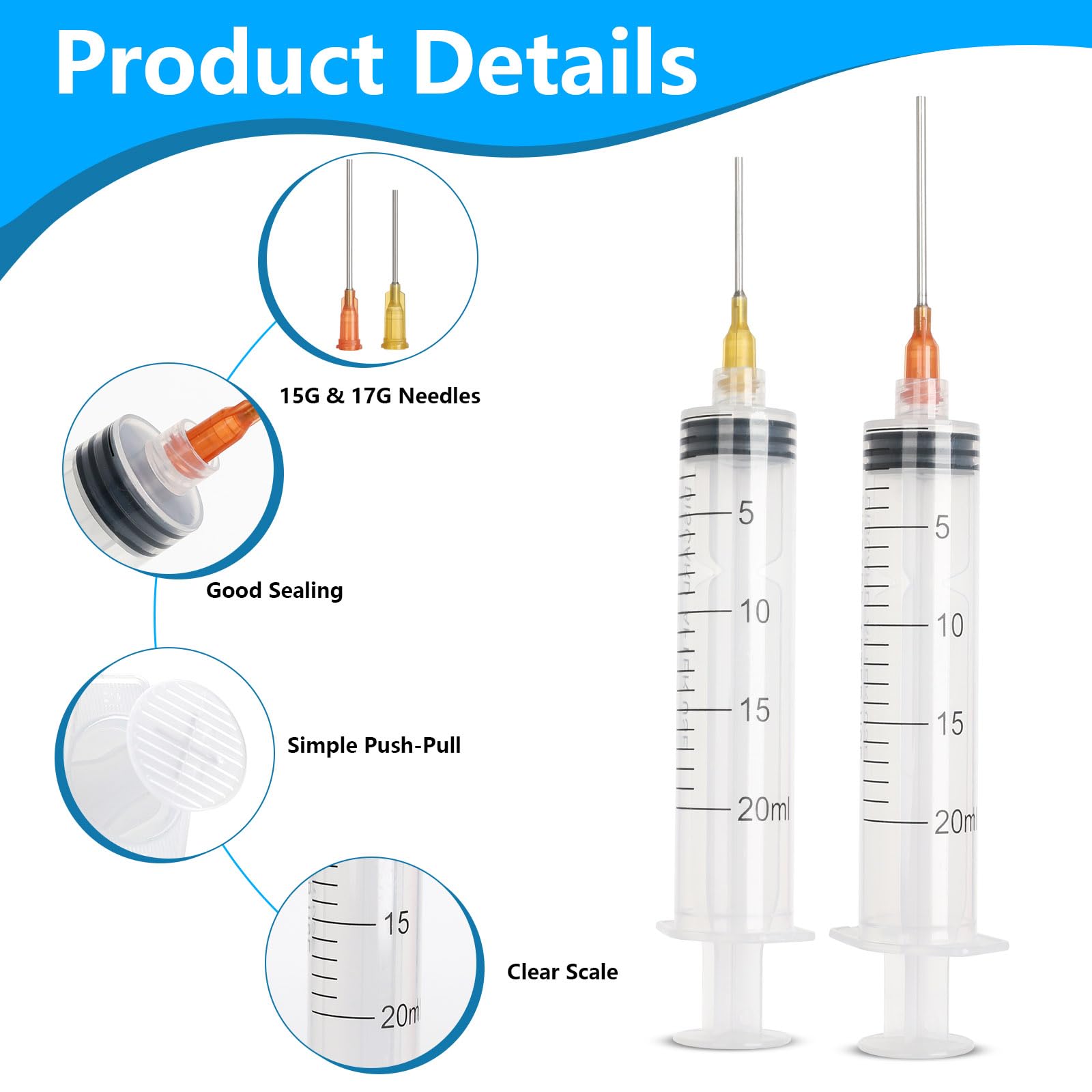 15 Stück 3 Ml Spritzen Mit Stumpfer Nadel – Für Kleber, Öle, Messungen & DIY – Wiederverwendbar