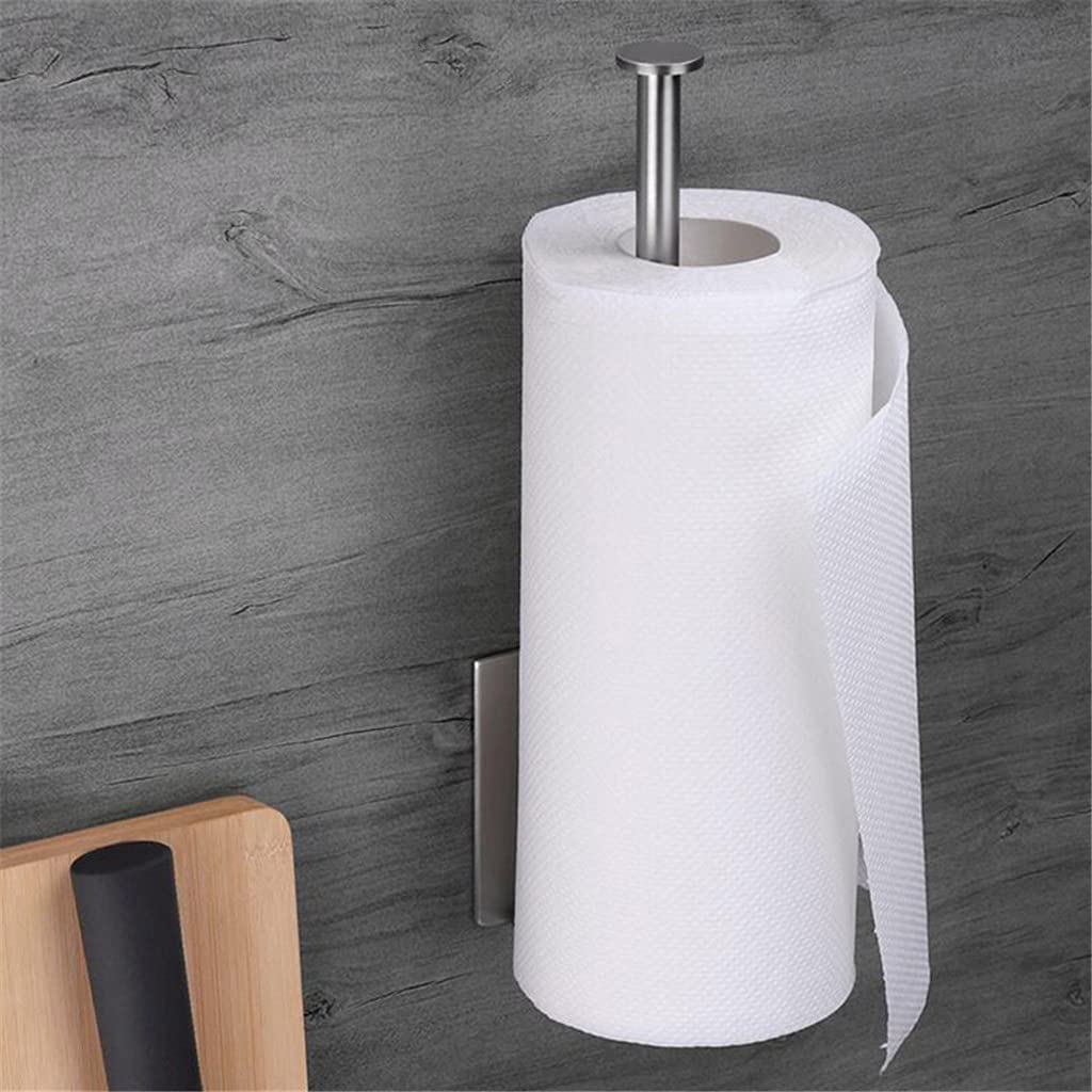 Portarrollos de Papel higiénico de Acero Inoxidable, Autoadhesivo, Grande, de 30cm, para Montar en la Pared, Organizador de Soporte de Papel higiénico para Rollos de Cocina (B)