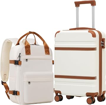 COOLIFE Cabin Suitcase 55x35x20 EasyJet & Ryanair Cabin Bag 40x30x20 PC+ABS