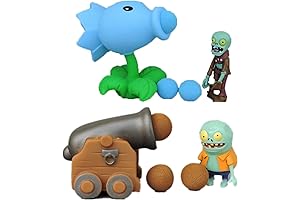 JHESAO 4 PCS PVZ Toys Action Figures - Miniature PVZ Set 1 & 2 Series