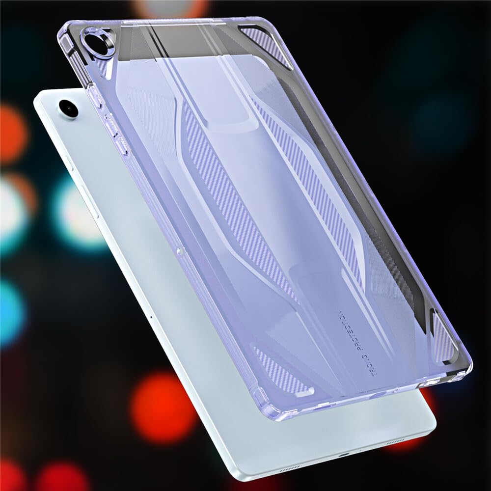 Funda para Samsung Galaxy Tab A7 Lite T220 silicona morada transparente 8