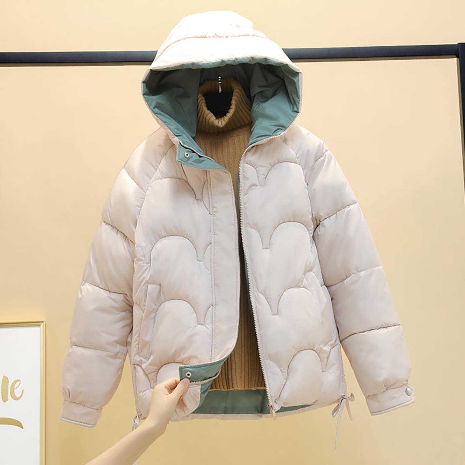 ZXCL 2021 Short Winter Jacket Women Parkas Coat Winter Hooded