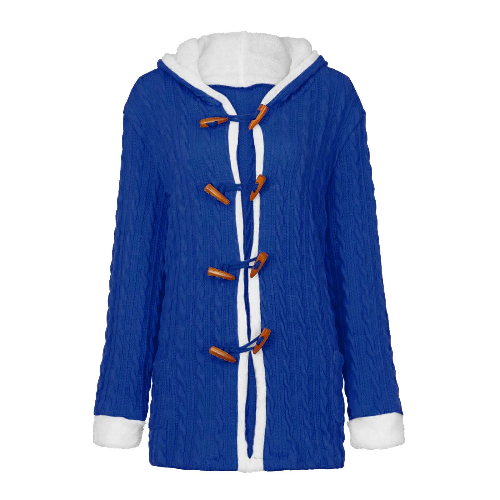 Frauen lässiger Strickknopf Langarm Dicke Cardigan mit Kleidung Schwarz Damen Damen Mantel Sommer