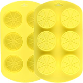 Fruit Shaped Silicone Molds 6 Cavity Lemon Chocolate Mold For Chocolate Candy Set Of 2