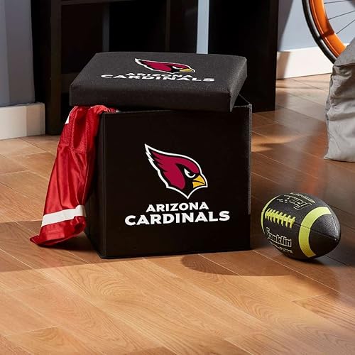 Miniatura 6 de Franklin Sports NFL - Otomana de almacenamiento + contenedor  Contenedores organizadores plegables del equipo de fútbol de la NFL, decoración de