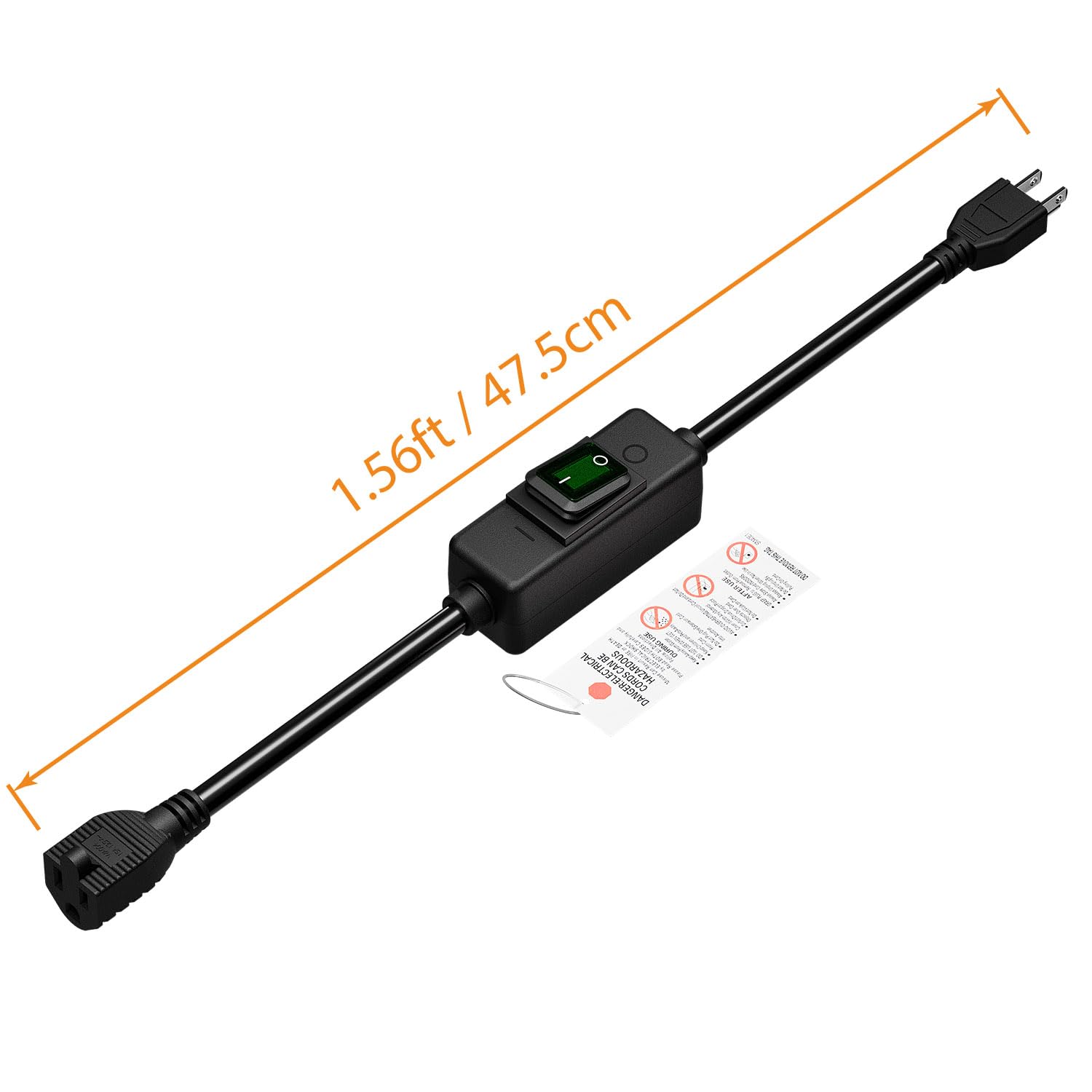 Outdoor Extension Cord Heavy Duty SJTW 12AWG Outdoor Waterproof ...