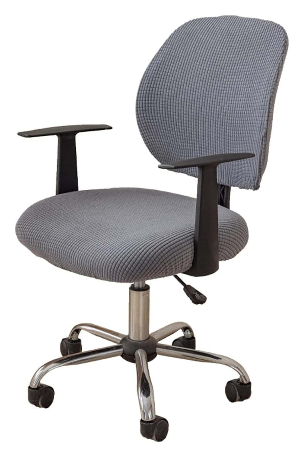 AOICXB Office Chair Seat Covers,Chair Protectors,Corn Silk Fabric Removable Washable Rotating Swivel Chair Protective Covers(Gris,1PC)