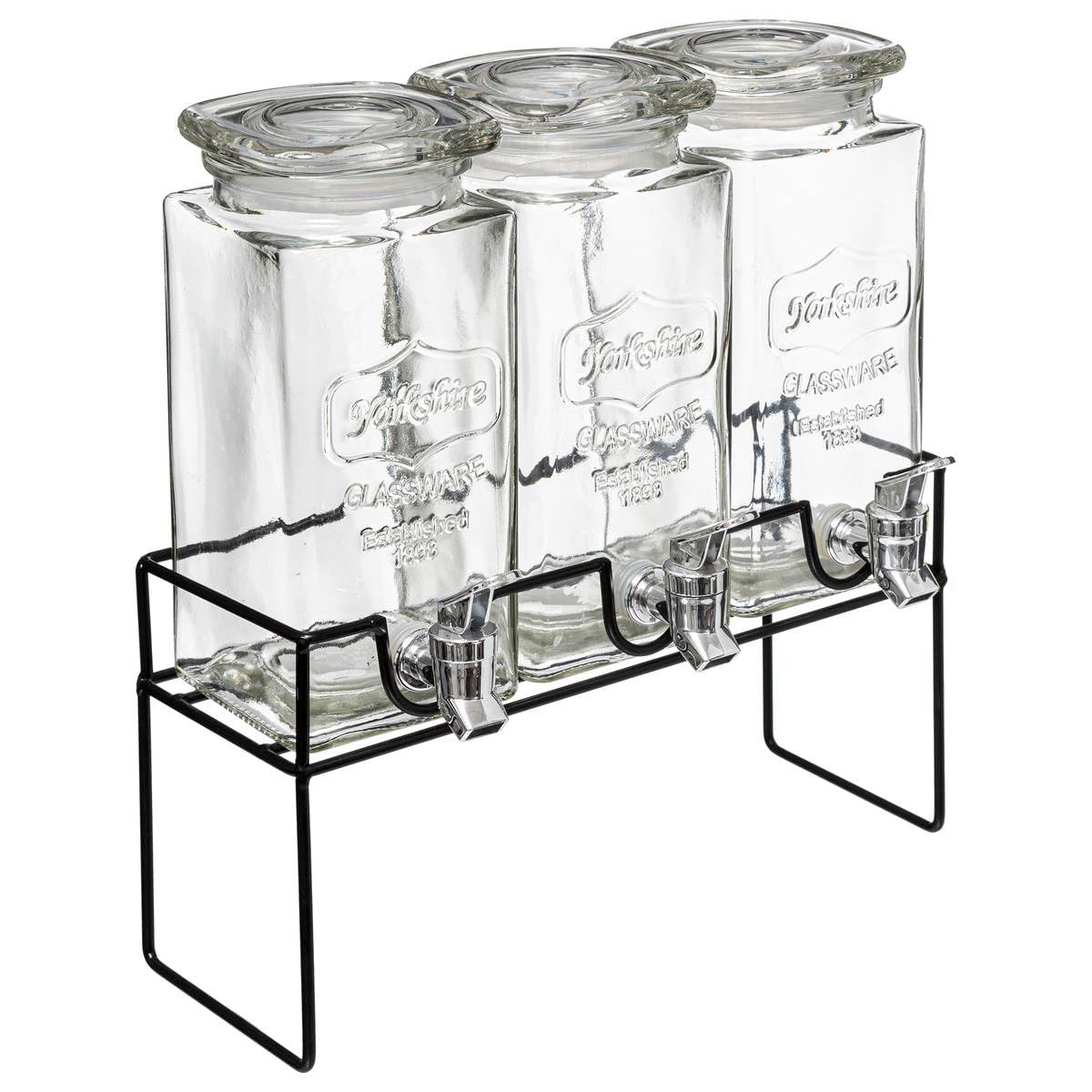 Distributeur moderne en bois 3x1,5L triple pour buffet et cuisine élégante