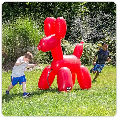 BigMouth Inc. Giant Inflatable Balloon Dog Sprinkler, Fun Summer Backyard Water Game & Splash Toy for Kids, 6 Feet Tall