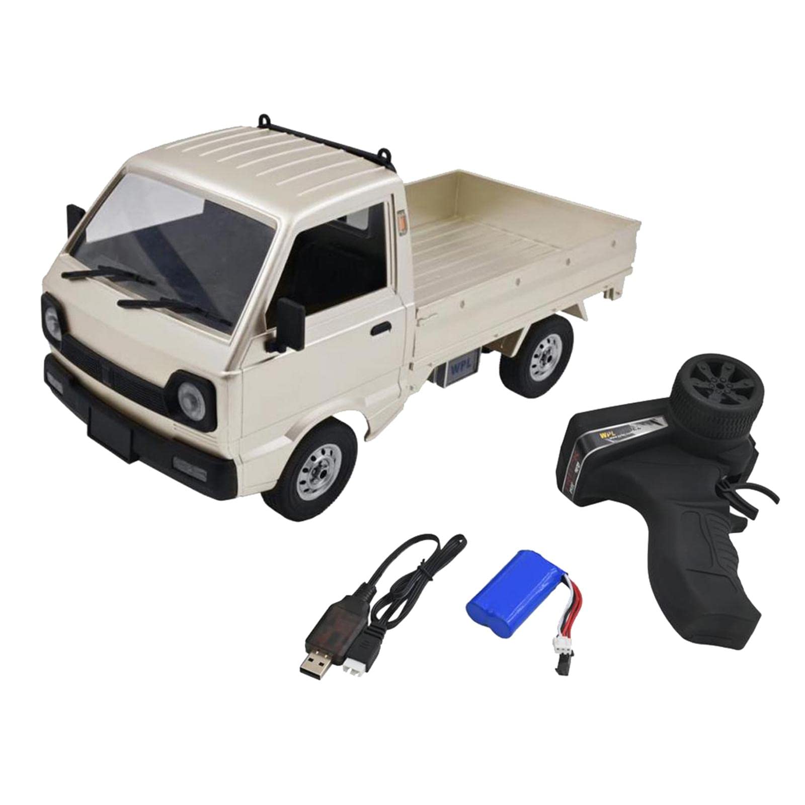 Coche Teledirigido Todoterreno 1 10 con Mando a Distancia de Batería Incluida Suspensión Avanzada Y Neumáticos Antideslizantes Fabricado, Beige