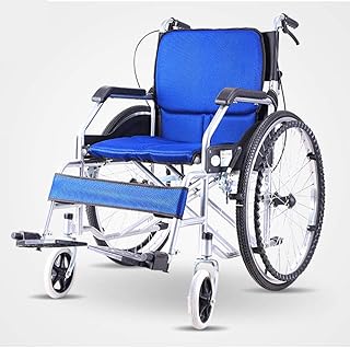 WLG Silla de Ruedas de Seguridad Multifuncional para el Cuidado del hogar, Silla de Ruedas Plegable para discapacita