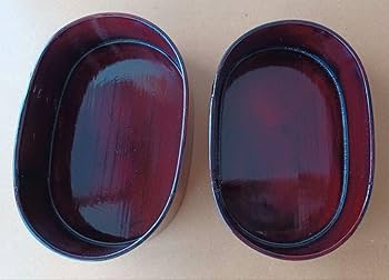 Amazon.co.jp: 井川 メンパ 工芸品 漆器 小判型 曲げわっぱ 弁当