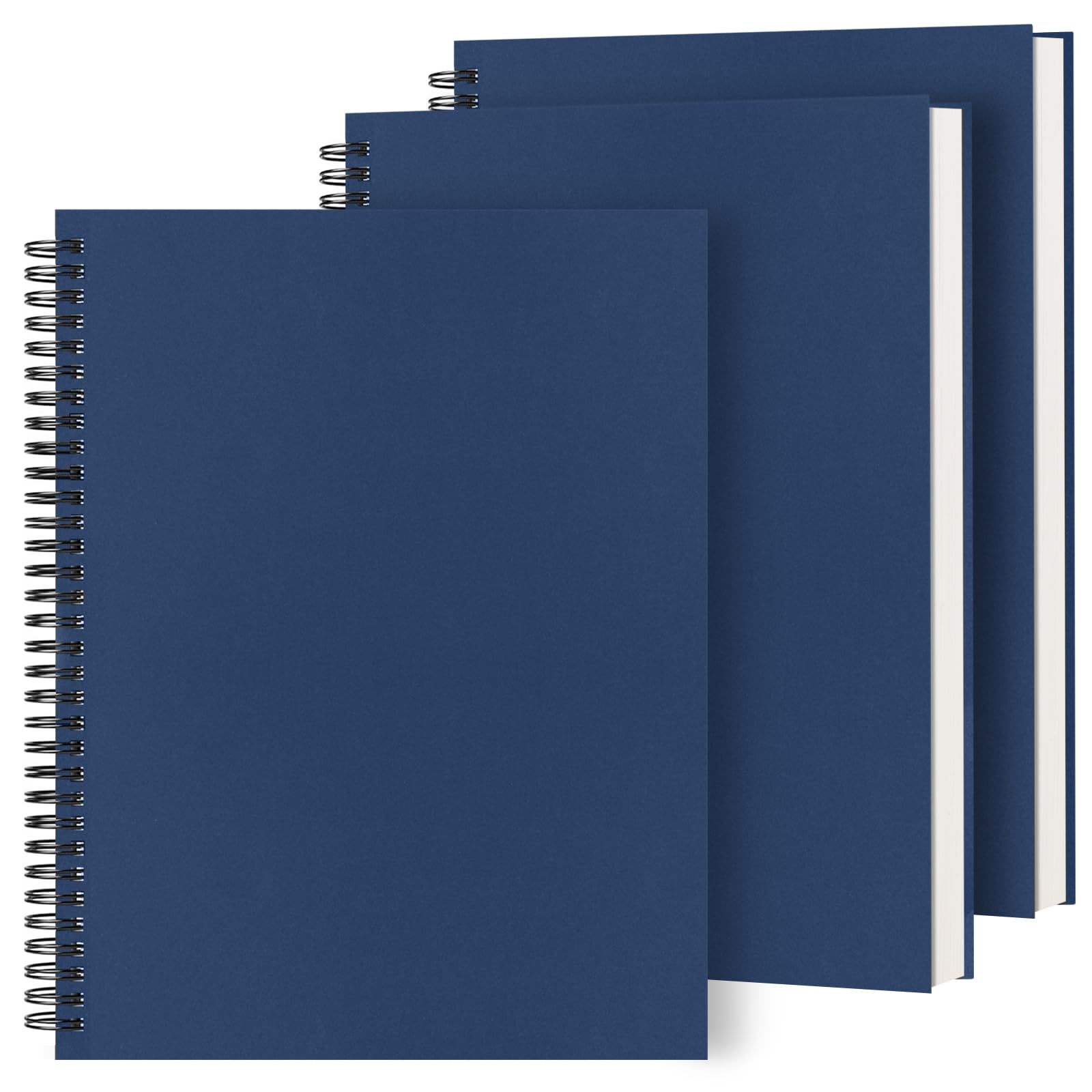 Carnet à spirale ligné pour le travail et l'école Dynta cahier bleu 160 pages