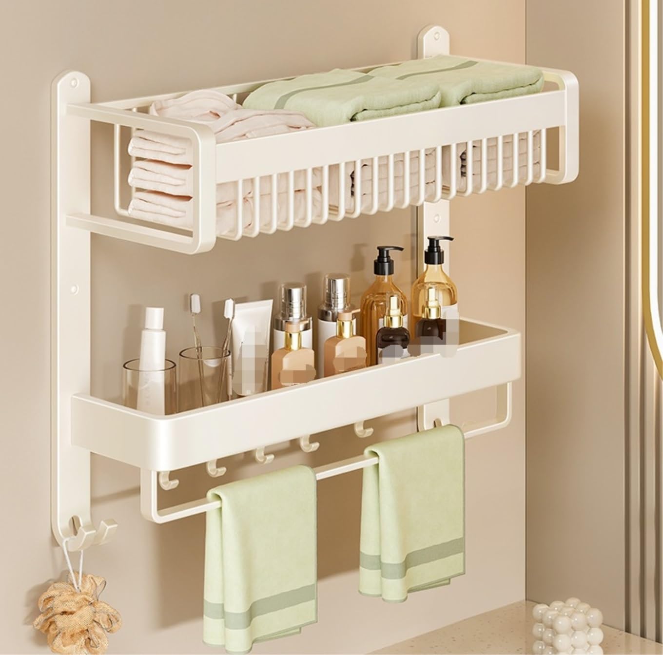 Regal Bad Wand-Duschregal Ohne Bohren, Duschregal, Badezimmer-Organizer Für Den Innenbereich Badezimmerregal