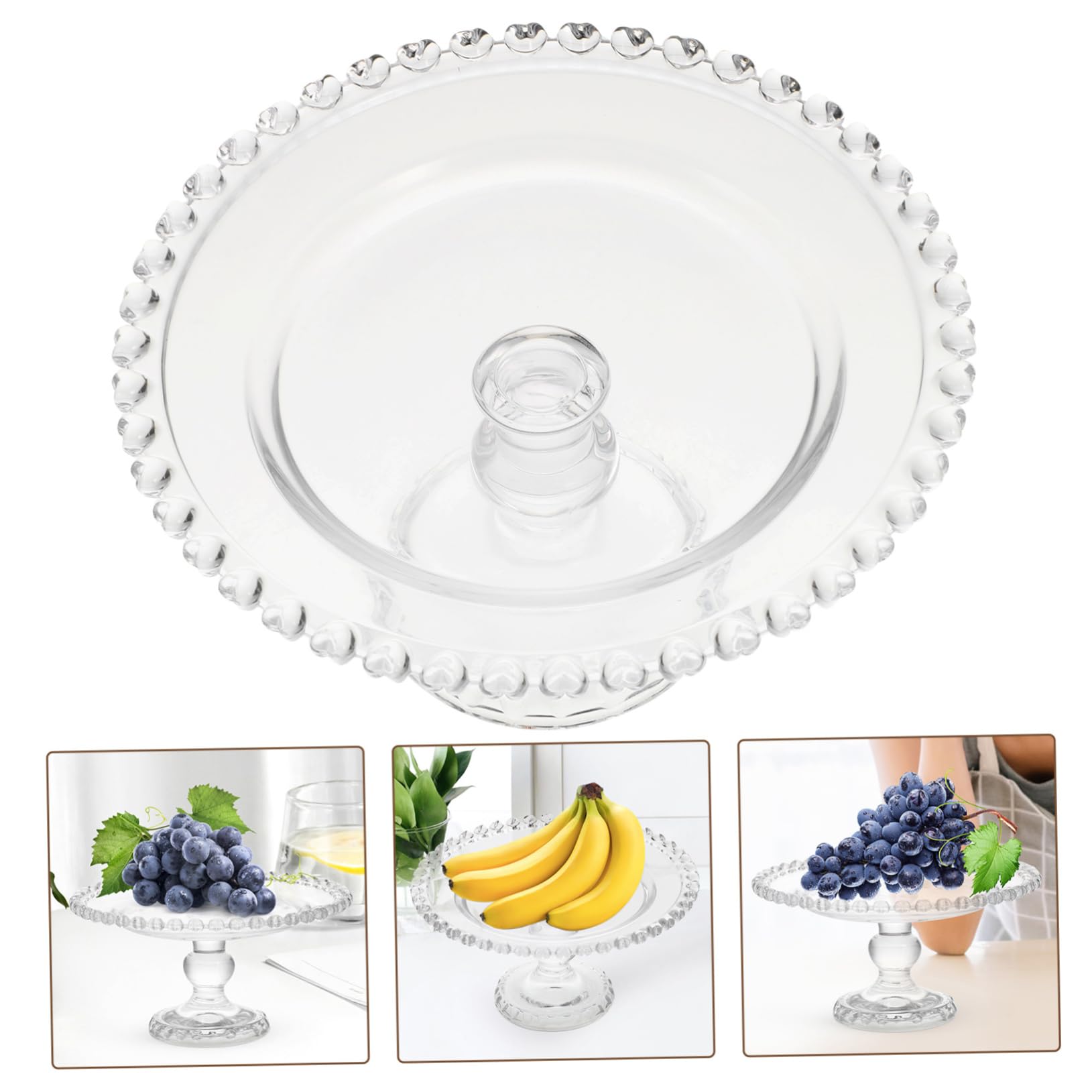 Soporte para Tartas, Soporte de Vidrio para Postres, Bandeja para Exhibición de Pasteles, Plato para Tartas con Pie, Soporte para Exhibición de Pasteles para la Cocina Del Hogar