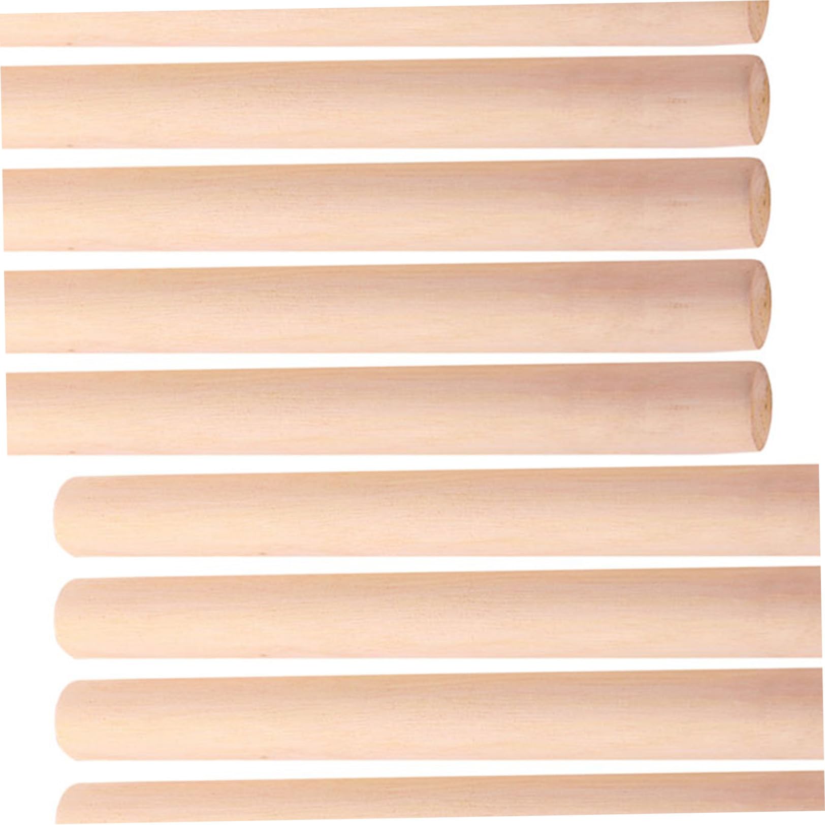 Rodillo de Madera Antiadherente para Amasar Masa, 10 Piezas, Superficie Natural, Herramienta para Hornear, Adecuado para Repostería y Pizza en Cocina Doméstica