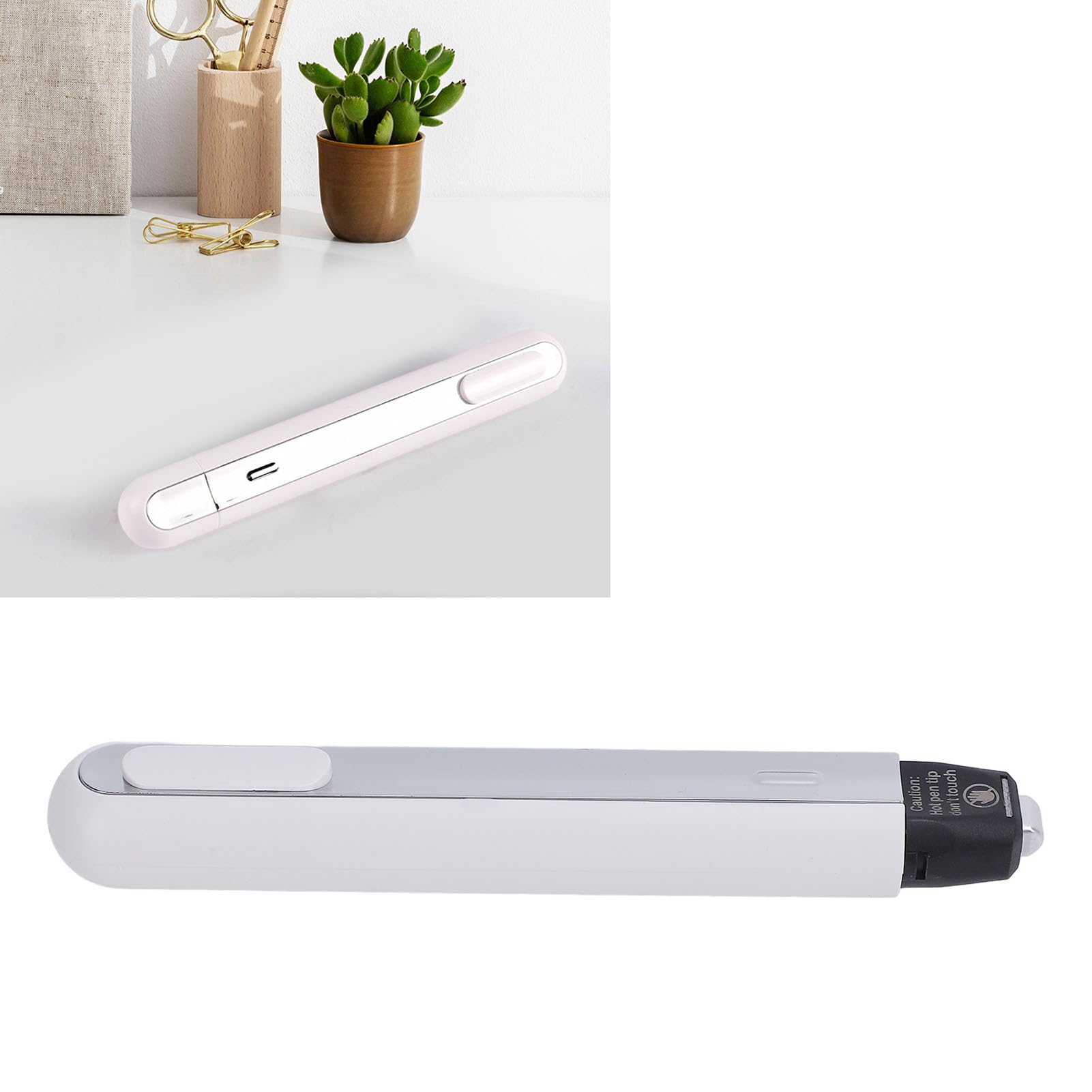 Penna Termica Attiva a Riscaldamento Rapido, Macchina per Pressatura a Caldo in Miniatura con Batteria Integrata, Gomma per Stampa Termica Permanente per Vestiti e Cappelli,