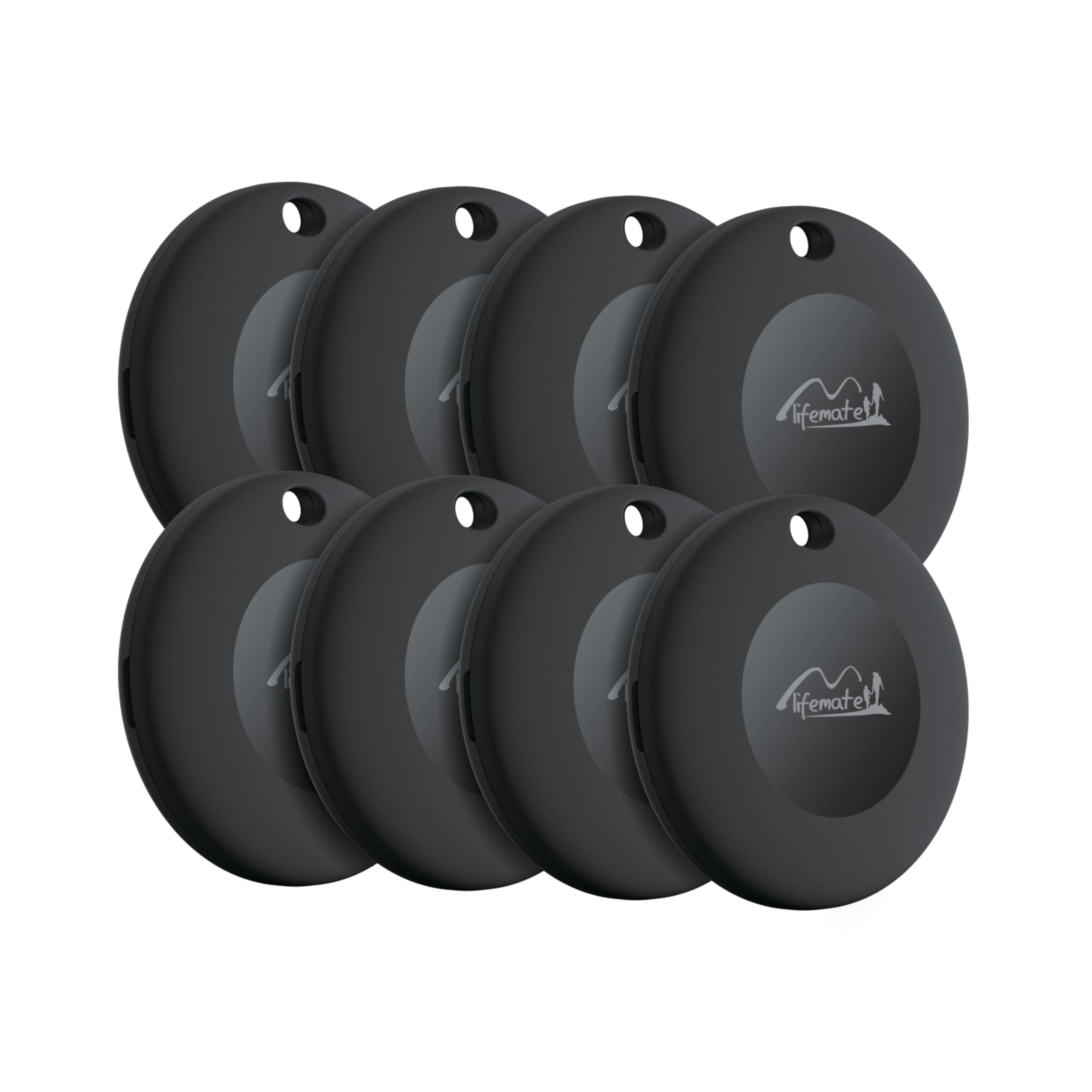 Lifemate Life Tag 8-Pack Tracker Bluetooth Compatibile con Apple iOS, Funziona con App “Dov’è”, Localizzatore per Chiavi, Portafogli, Valigie e Zaini, Impermeabile IP67, Batteria Lunga Durata