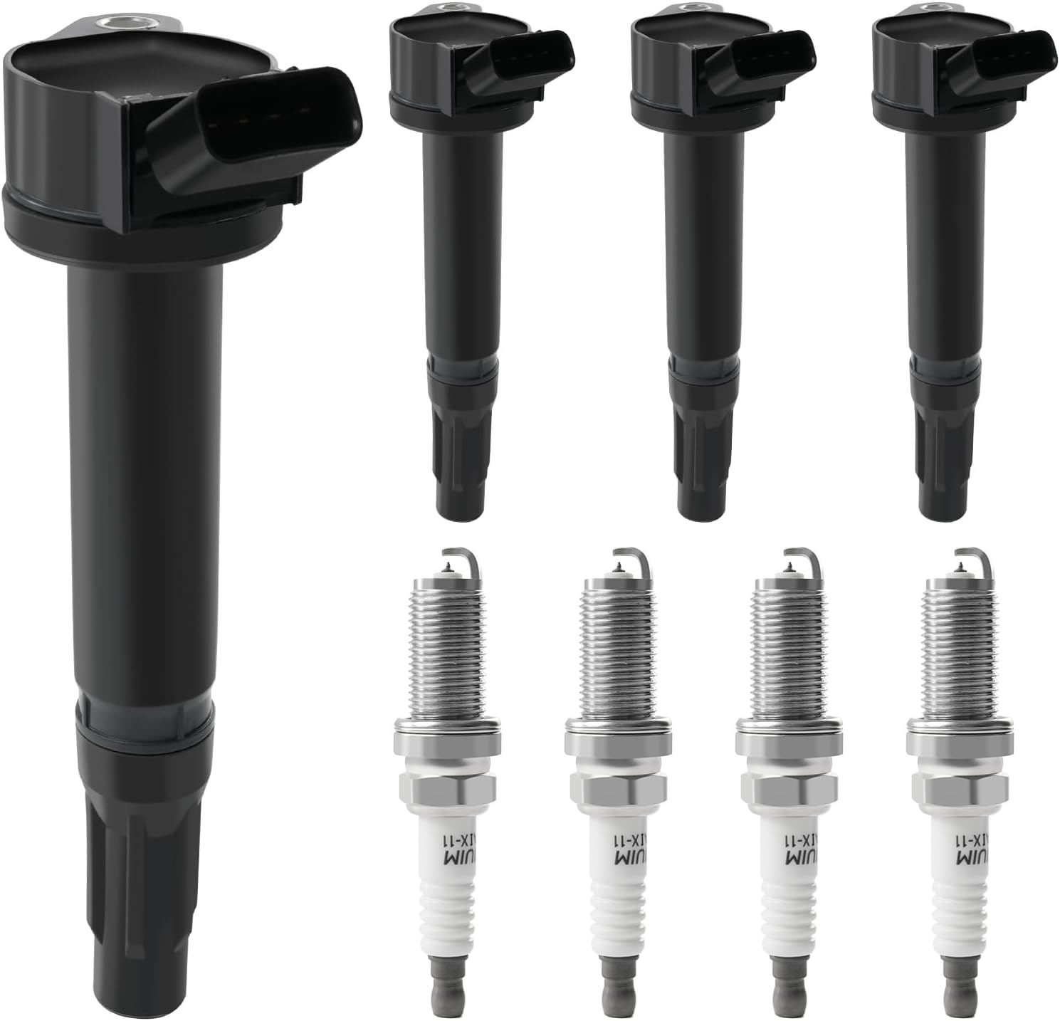 4PCS Ignition Coil Packs & Iridium Spark Plugs Compatible with 2010-2017 Toyota Camry RAV4 Avalon Highlander Venza Sienna, Lexus ES300h NX300h, Scion tC 2.5L 2.7L L4 Replace UF487, UF507, UF630 & 6619
